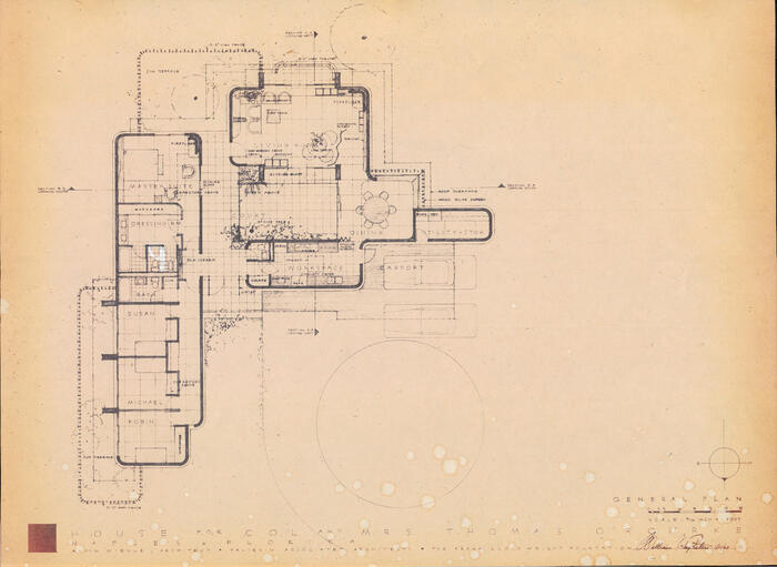 Portfolio, "Works of 1953-1964" (1965): General Plan, House for Colonel and Mrs. Thomas O'Rourke