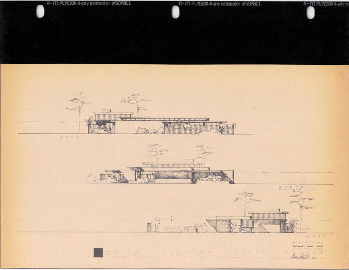 Elevations, House for Colonel and Mrs. Thomas O'Rourke, scheme 2