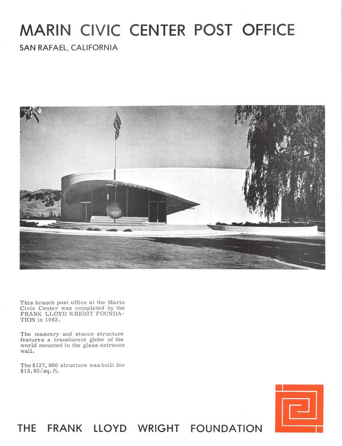 Fact Sheet, Post Office for Marin County Civic Center (undated)