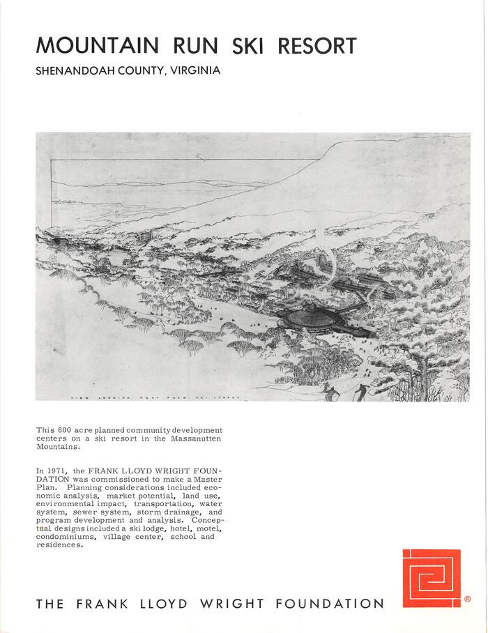 Fact Sheet, Masterplan for Mountain Run Ski Resort (undated)