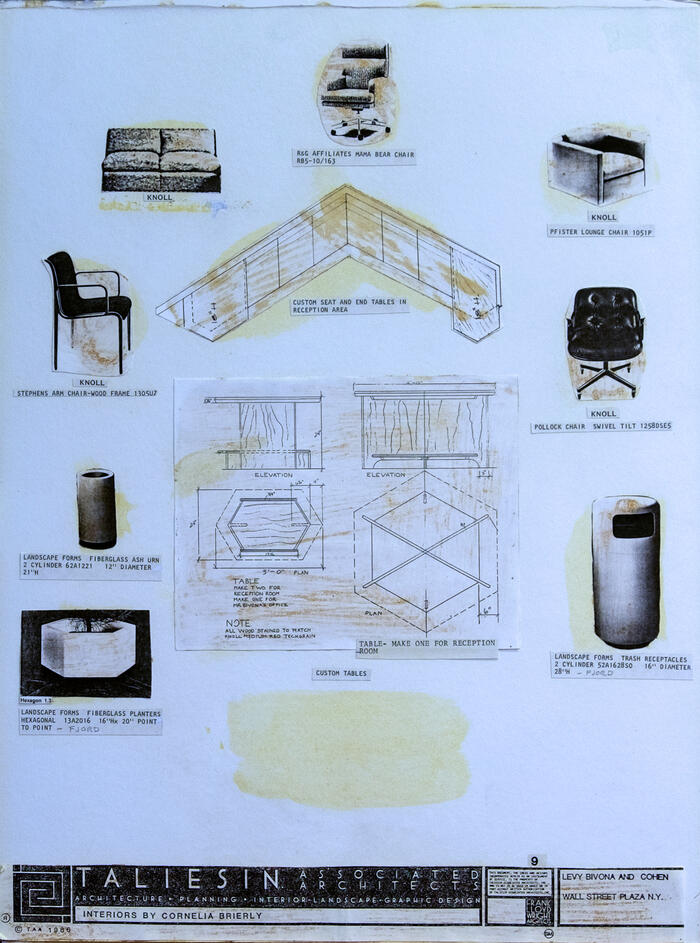 Furniture Presentation Board, Offices for Levy, Bivona and Cohen (1986)