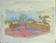 Perspective View of Office, Offices for Levy, Bivona and Cohen (1986)