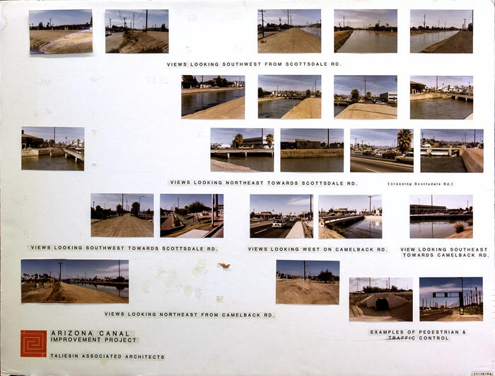 Presentation Board: Photographs of Existing Conditions, Improvement Study for the Arizona Canal (1984)