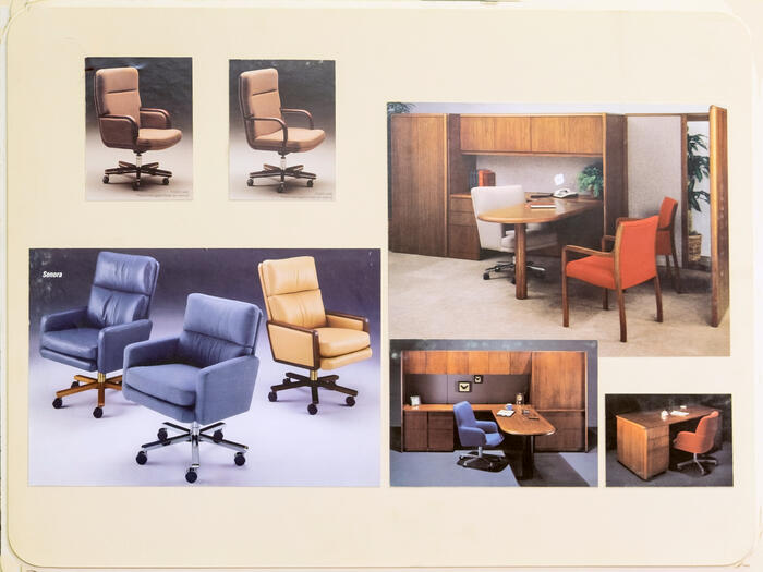 Presentation Board: Furniture Selections, Law Offices for Lewis and Roca, Two Renaissance Square (1988)