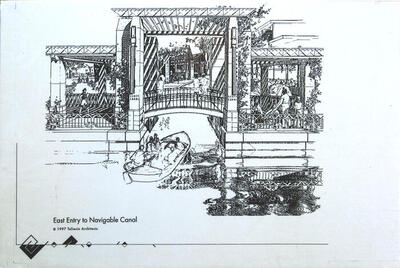 Drawing: View of Navigable Canal Entry, Canals at Scottsdale (1997)