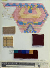Materials Presentation Board With Floor Plan, Offices for Levy, Bivona and Cohen (1986)