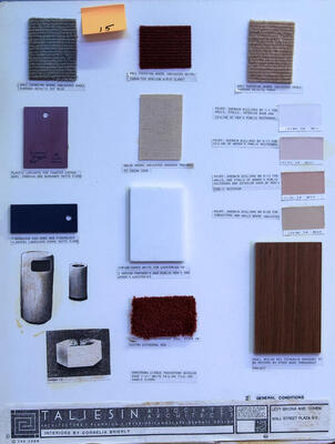 Materials Presentation Board, Offices for Levy, Bivona and Cohen (1986)