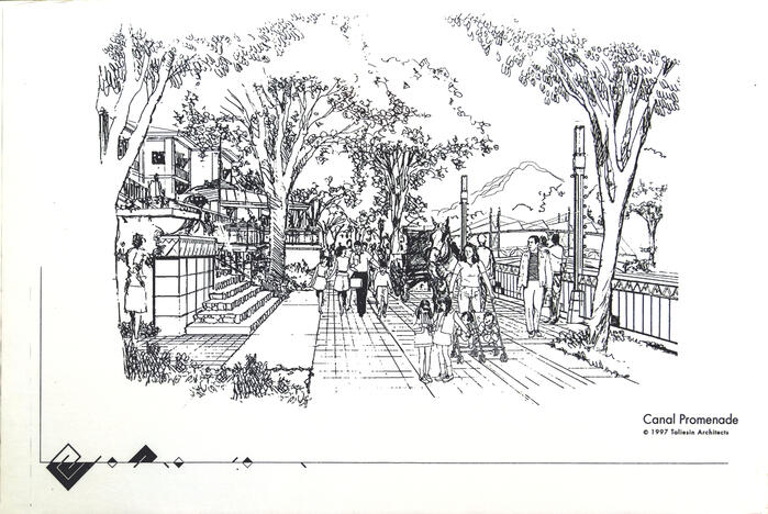 Drawing: View of Promenade, Canals at Scottsdale (1997)