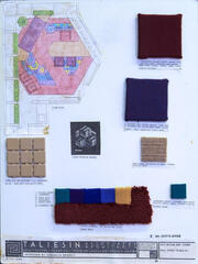 Materials Presentation Board With Floor Plan, Offices for Levy, Bivona and Cohen (1986)