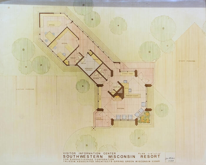 Drawing: Floor Plan of Visitor Center, Golf and Country Club for Euroactividade, Inc.