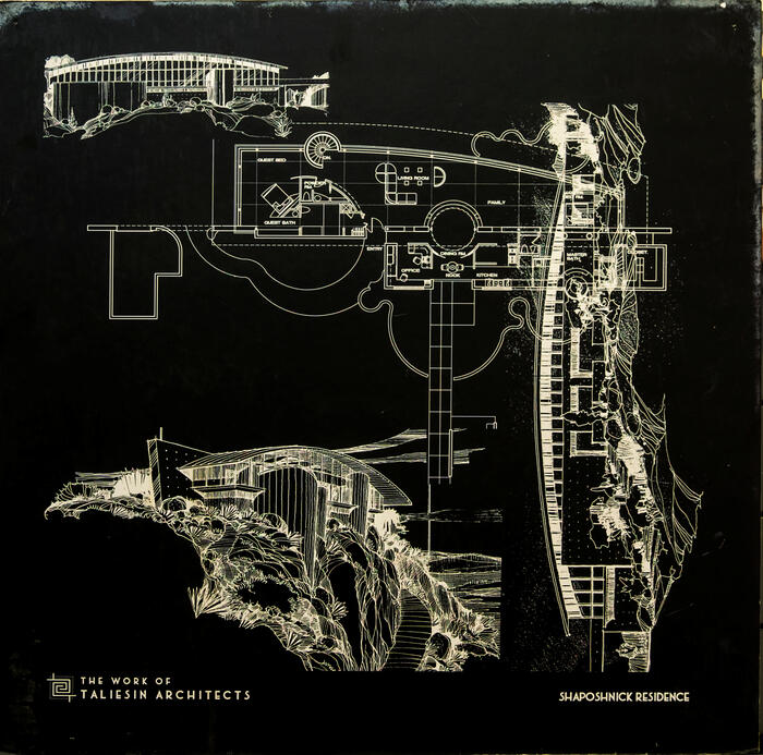 Perspective View, Plan, and Elevations, House for David Shaposhnik (1993)