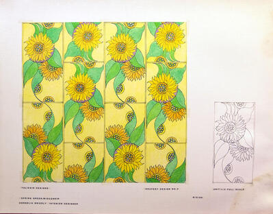 Presentation Board: Design for Drapery 2, "Taliesin Designs" (1990)