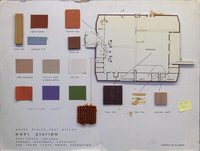 Color and Materials Selection, Hopi Station Post Office (1974)