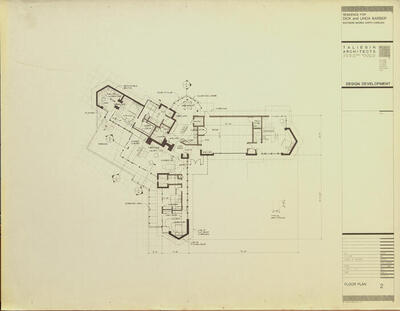 Drawing: Floor Plan, House for Richard and Linda Barber (1994)
