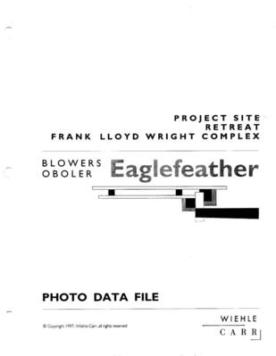 Masterplan of Arch Oboler Estate for Dorothy Blowers, Photo Data File 1: Title Page 1
