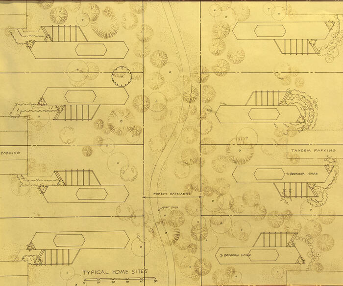 Plan of Typical Home Sites, Residential Resort Community for Corporation "M", Phase One Masterplan ("Sunbird Villa") (1973)