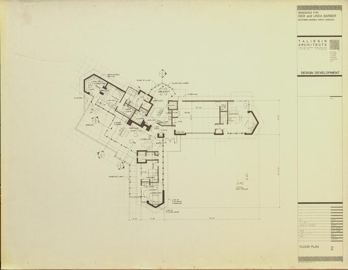 Drawing: Floor Plan, House for Richard and Linda Barber (1994)