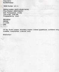 Masterplan of Arch Oboler Estate for Dorothy Blowers, Photo Data File 1: Photographic Key