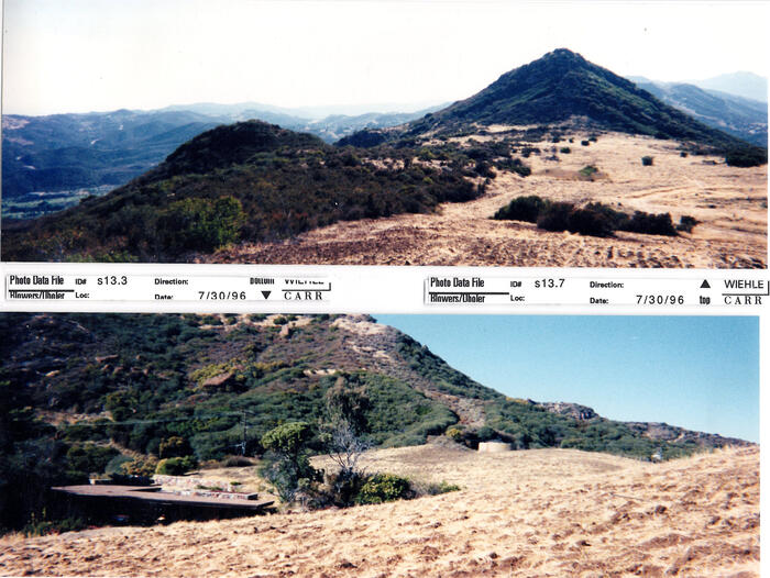 Masterplan of Arch Oboler Estate for Dorothy Blowers, Photo Data File 1: Panoramic Views s13.3 and s13.7