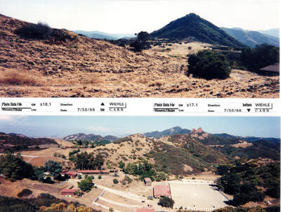 Masterplan of Arch Oboler Estate for Dorothy Blowers, Photo Data File 1: Panoramic Views s18.1 and s17.1
