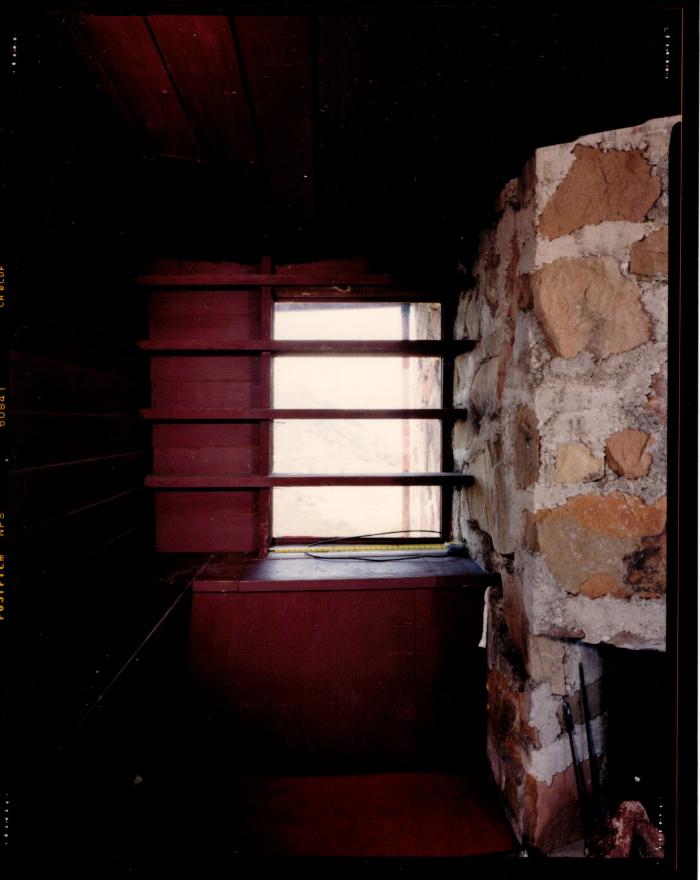 Interior View Showing Corner With Window and Shelving, Retreat for Eleanor Oboler ("Eleanor's Retreat")