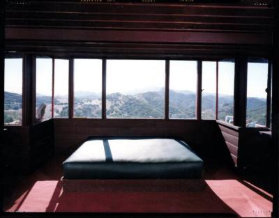 Interior View Showing Window and Bed, Retreat for Eleanor Oboler ("Eleanor's Retreat")