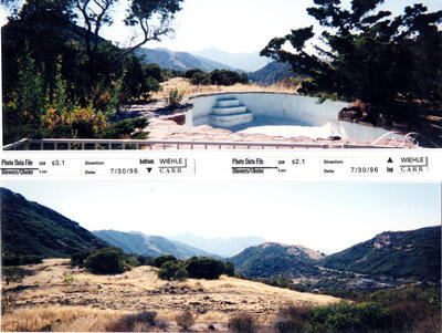Masterplan of Arch Oboler Estate for Dorothy Blowers, Photo Data File 1: Panoramic Views s2.1 and s3.1