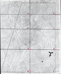 Masterplan of Arch Oboler Estate for Dorothy Blowers, Photo Data File 1: Topographic Map Showing Grids A to H