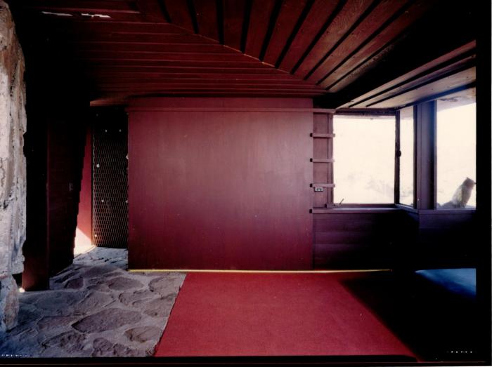 Interior View Showing Wall Elevation, Retreat for Eleanor Oboler ("Eleanor's Retreat")