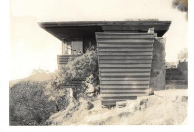 Exterior Side View, Retreat for Eleanor Oboler ("Eleanor's Retreat")