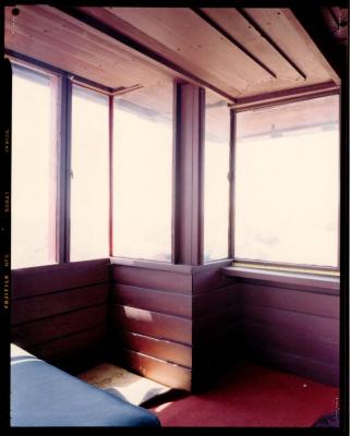 Interior View Showing Corner Window, Retreat for Eleanor Oboler ("Eleanor's Retreat")