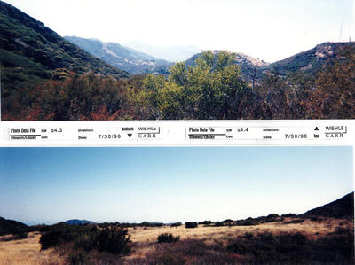 Masterplan of Arch Oboler Estate for Dorothy Blowers, Photo Data File 1: Panoramic Views s4.3 and s4.4