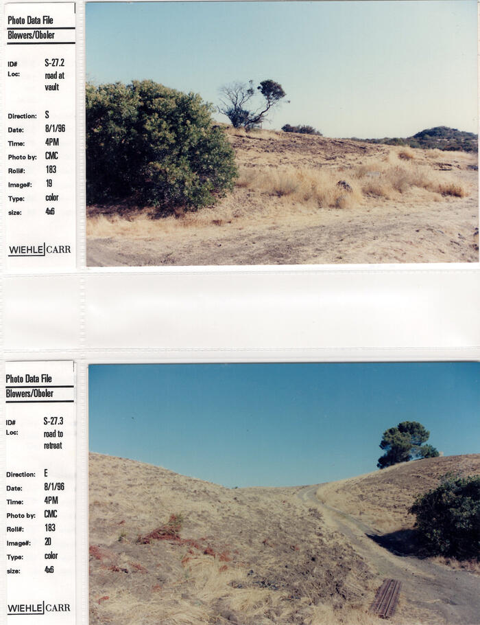 Masterplan of Arch Oboler Estate for Dorothy Blowers, Photo Data File 1: Site Photographs s27.2 and s27.3