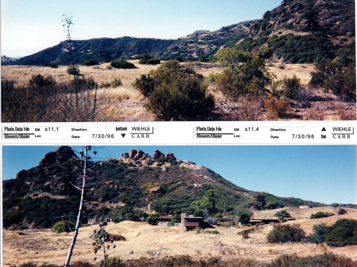 Masterplan of Arch Oboler Estate for Dorothy Blowers, Photo Data File 1: Panoramic Views s11.1 and s11.4