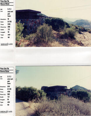 Masterplan of Arch Oboler Estate for Dorothy Blowers, Photo Data File 1: Site Photographs s-21.2 and 21.3