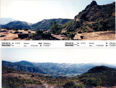 Masterplan of Arch Oboler Estate for Dorothy Blowers, Photo Data File 1: Panoramic Views s13.6 and s13.2