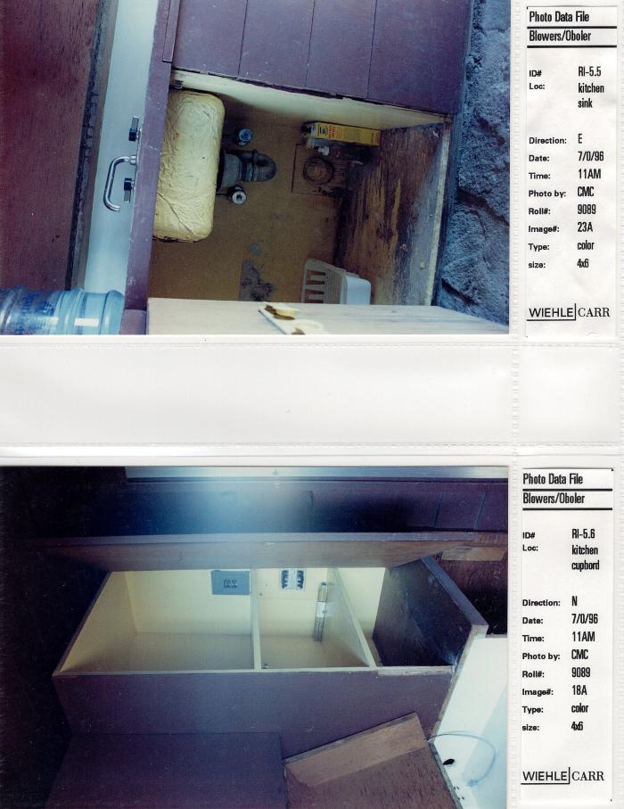 Photo Data File 1: Interior Condition Photograph Sheets of "Eleanor's Retreat", Images Ri 5.5 - Ri 5.6