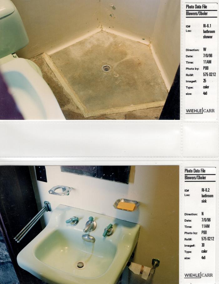 Photo Data File 1: Interior Condition Photograph Sheets of "Eleanor's Retreat", Images Ri 6.1 - Ri 6.2