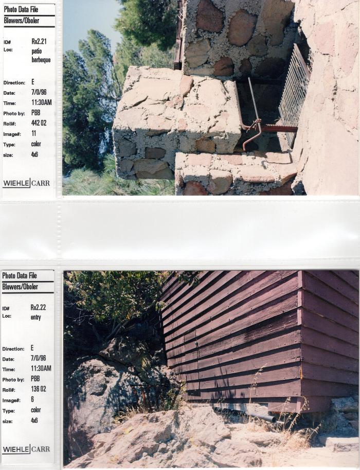 Photo Data File 1: Site Condition Photograph Sheets of "Eleanor's Retreat", Images Rx 2.21 - Rx 2.22