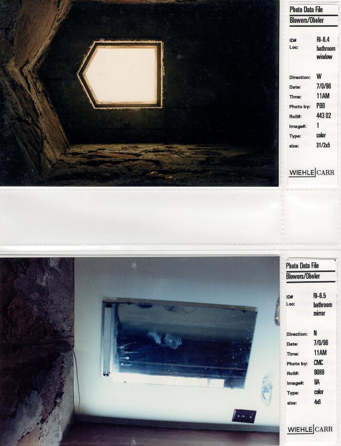 Photo Data File 1: Interior Condition Photograph Sheets of "Eleanor's Retreat", Images Ri 6.4 - Ri 6.5