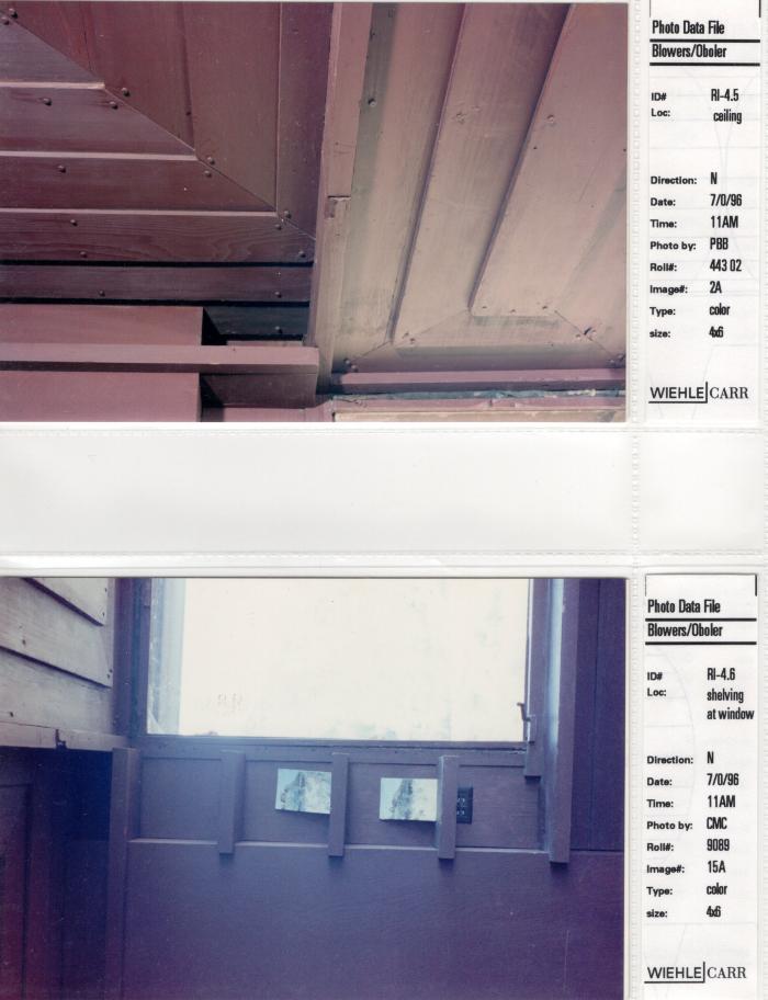 Photo Data File 1: Interior Condition Photograph Sheets of "Eleanor's Retreat", Images Ri 4.5 - Ri 4.6
