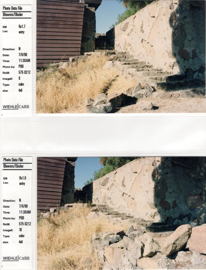 Photo Data File 1: Site Condition Photograph Sheets of "Eleanor's Retreat", Images Rx 1.7 - Rx 1.8