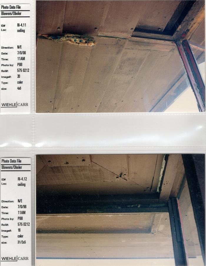 Photo Data File 1: Interior Condition Photograph Sheets of "Eleanor's Retreat", Images Ri 4.11 - Ri 4.12