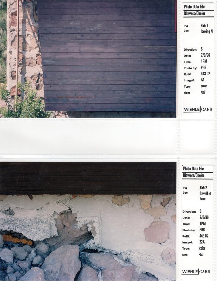 Photo Data File 1: Site Condition Photograph Sheets of "Eleanor's Retreat", Images Rx 5.1 - Rx 5.2