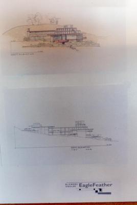 Masterplan of Arch Oboler Estate for Dorothy Blowers, Photo Data File 2: Detail View of Drawing Panel Showing New House Design