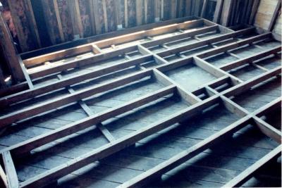View Showing Floor Framing, Retreat for Eleanor Oboler ("Eleanor's Retreat")