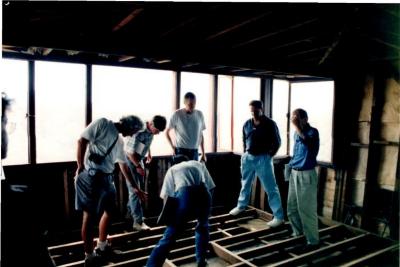View Looking Toward Window With Group of People, Retreat for Eleanor Oboler ("Eleanor's Retreat")