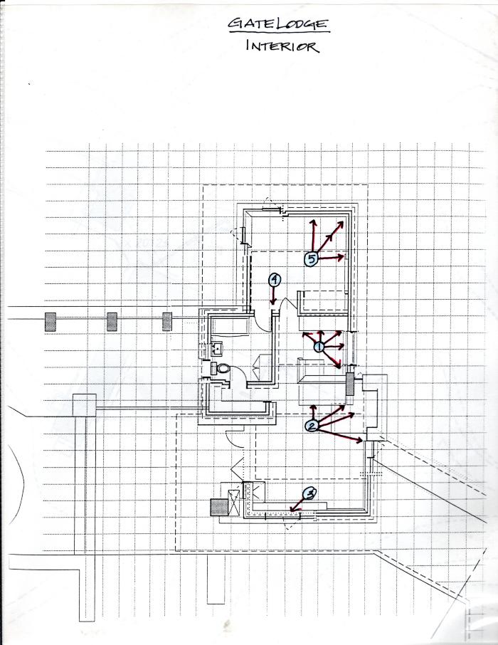 Masterplan of Arch Oboler Estate for Dorothy Blowers, Photo Data File 2: Interior Floor Plan With Photograph Locations