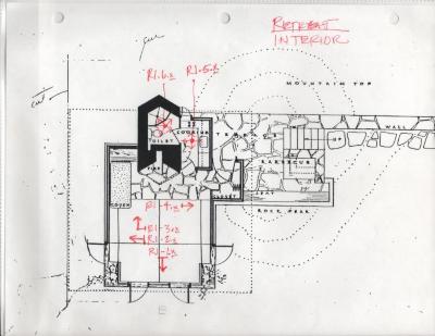 Site Plan with Annotations for Interior Photography, "Eleanor's Retreat"