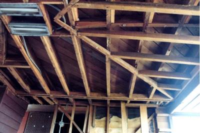 View Looking Toward Entrance Showing Ceiling, Retreat for Eleanor Oboler ("Eleanor's Retreat") 